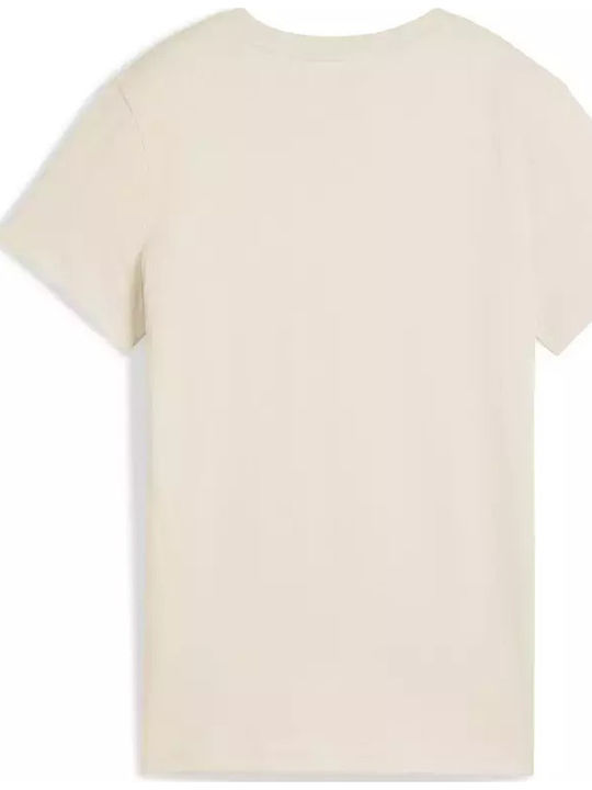Logo Damen T-Shirt Beige