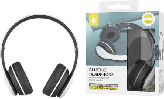 Moveteck C6391 Kabellose Bluetooth Am Ohr Kopfhörer mit 4 Stunden Betriebszeit Weiß
