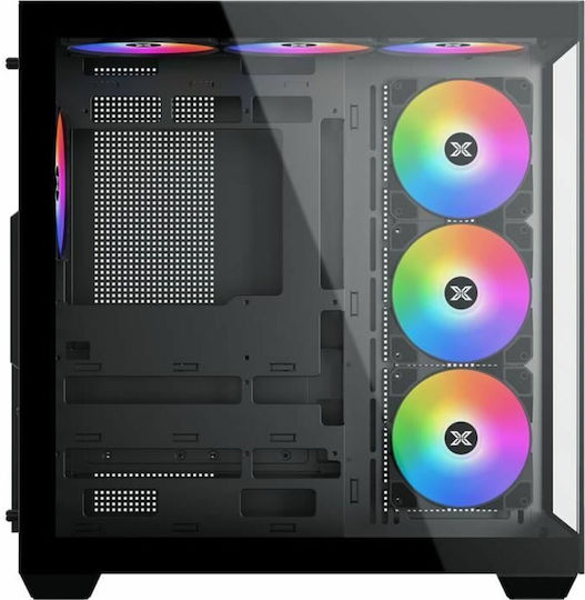 Xigmatek Aqua V AIR Геймърско бюро Midi Tower Компютърна кутия с RGB осветление Черен