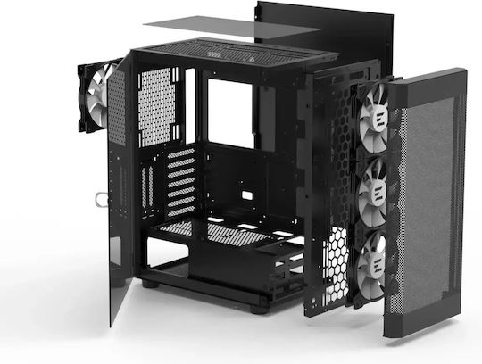 Zalman I4 TG RGB Gaming Midi Tower Κουτί Υπολογιστή με Πλαϊνό Παράθυρο Μαύρο