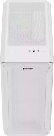 Genesis Irid 503 Gaming Mikro-Turm Computergehäuse mit Seitenfenster Weiß