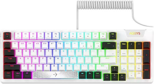 Aqirys Adara Gaming Μηχανικό Πληκτρολόγιο με Haimu Pink διακόπτες και RGB φωτισμό (Αγγλικό US)