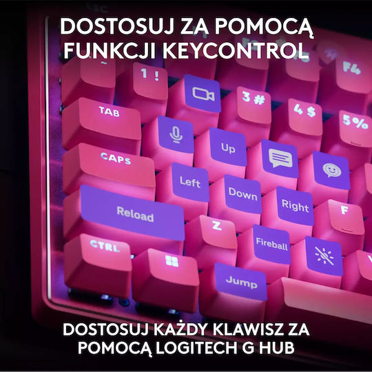 Logitech G Pro X Gaming Tastatur Tenkeyless mit GX Rot Schaltern und RGB-Beleuchtung (Englisch US) Magenta