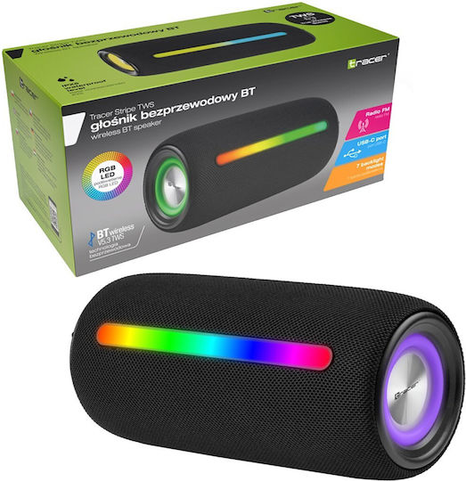 Tracer Stripe Ηχείο Bluetooth 10W με Ραδιόφωνο και Διάρκεια Μπαταρίας έως 5 ώρες Μαύρο