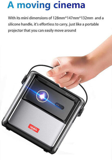 Volto Mini 3D Projector DLP (DMD) Full HD LED Lamp with Wi-Fi and Built-in Speakers Gray