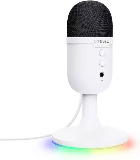 Trust GXT 234W Μικρόφωνο USB Επιτραπέζιο σε Λευκό Χρώμα