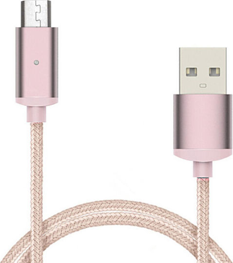 Android 1m Magnetic USB 2.0 to micro USB Cable Gold