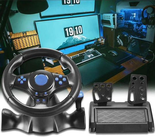 Andowl G6 Steering Wheel with Shifter and Pedals for PC / PS3