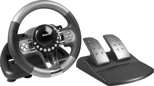 Defender Forsage GTR Τιμονιέρα με Πετάλια για PC με 180° Περιστροφής