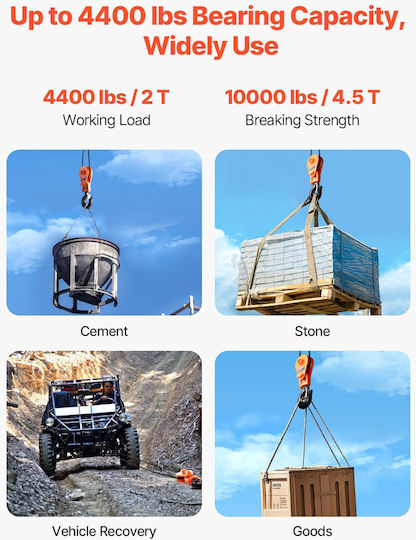 Vevor Lifting & Pulling Equipment for Weight Load up to 4.4t