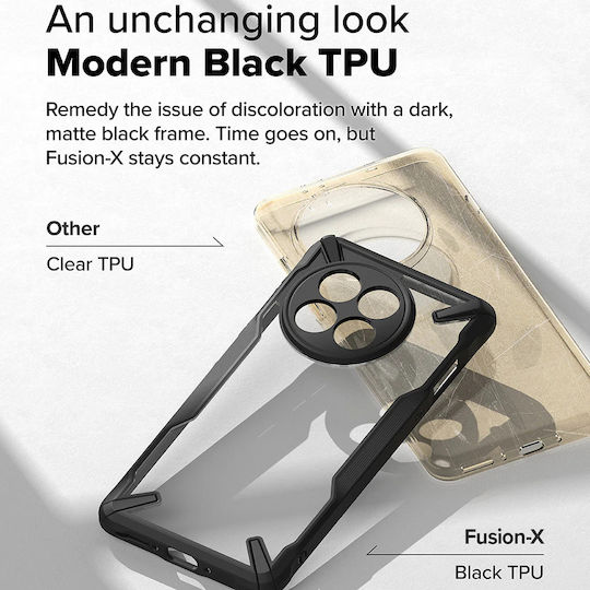 Ringke Fusion X Back Cover Silicone 2mm with Strap Black (OnePlus 13R)