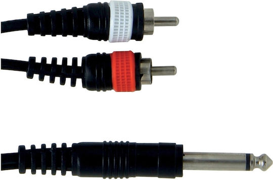 Gewa Basic Line Y-Cable Cable 6.3mm male - 2x 6.3mm male 1.5m (190.100)