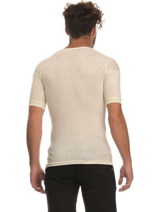 Men's Undershirt Short-sleeved Ecru