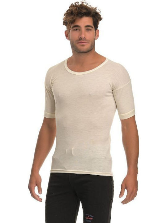 Men's Undershirt Short-sleeved Ecru