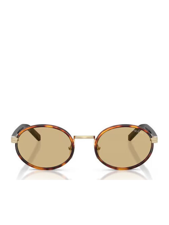 Prada Unisex Sunglasses with Brown Tartaruga Frame and Brown Lens PRB56S 21E10R