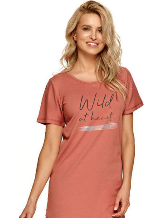Taro Sommer Damen Nachthemd Light Brown