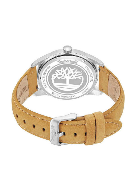 Timberland Northbridge Men's Watch 45mm Battery with Brown Leather Strap