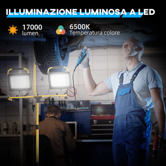 HomCom Jobsite Light LED IP65 with Brightness up to 17lm