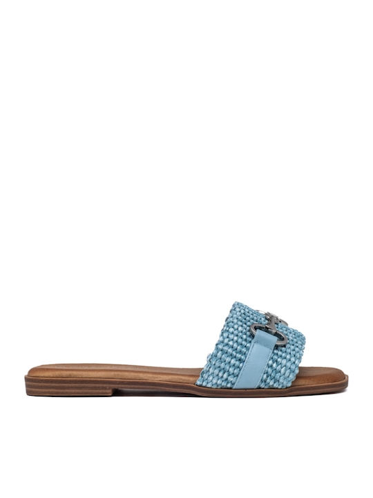 Women's Flat Sandals in Blue Color
