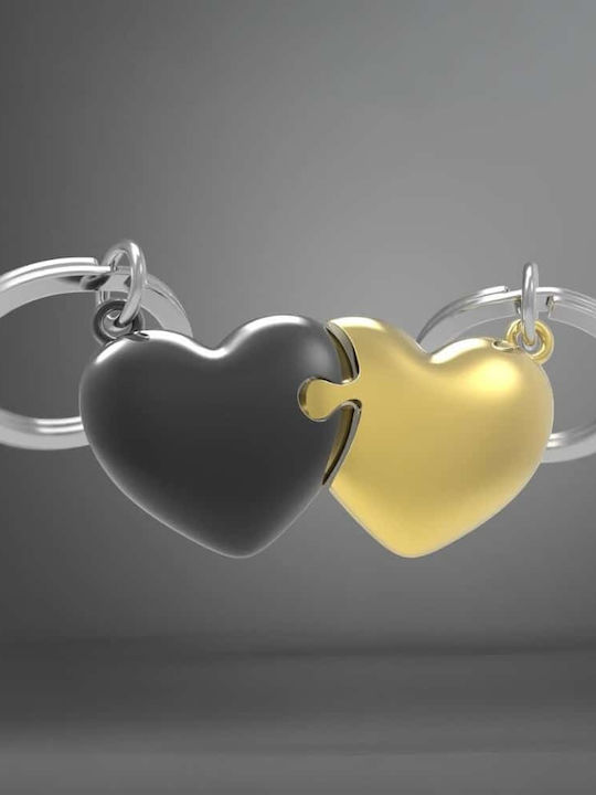 Metalmorphose Mtm306-01 Μπρελοκ Heart Puzzle Gold & Bullet