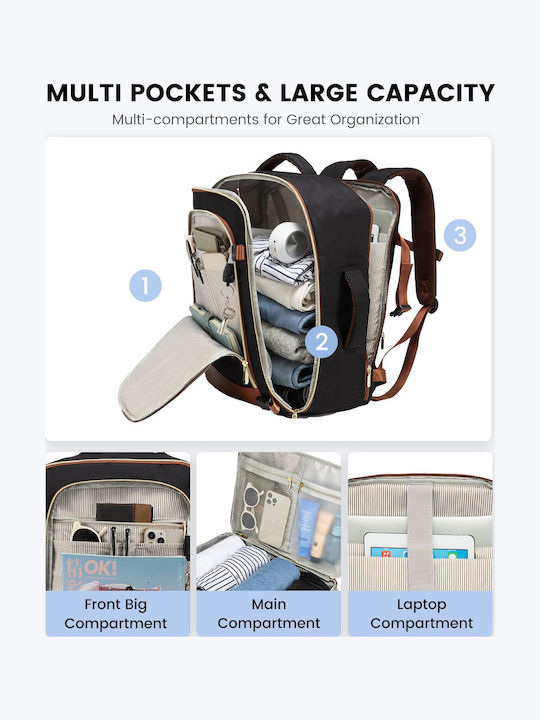 Lovevook Backpack 40lt Μαύρο / Μπεζ