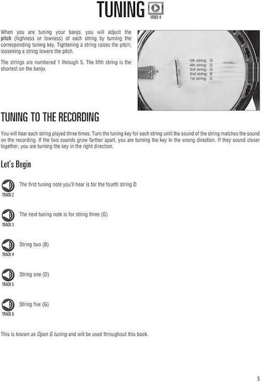 Robertson Banjo Method Book 1 & Online Audio