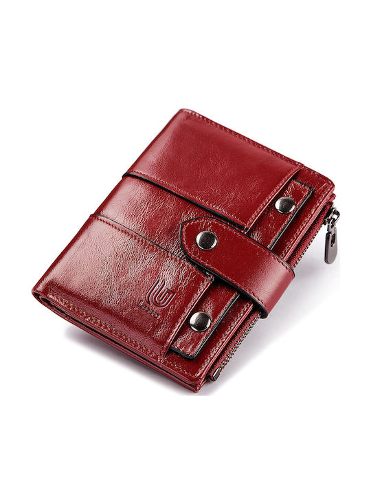 Leather Men's Wallet Classic with RFID Red