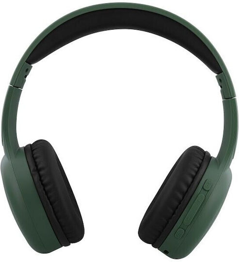 T'nB Безжични / Жични On Ear Слушалки с 24 часа Работа GREEN & BLACK