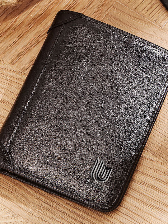Кожен Мъжки Портфейл с RFID Черен