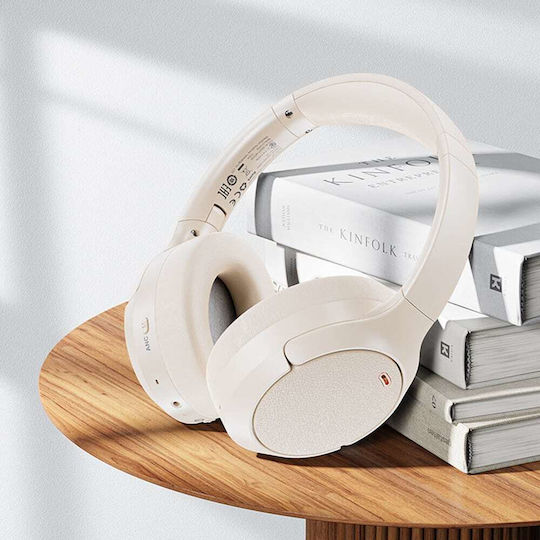 Acefast Wireless / Wired Over Ear Headphones with 55 hours of Operation and Quick Charge White