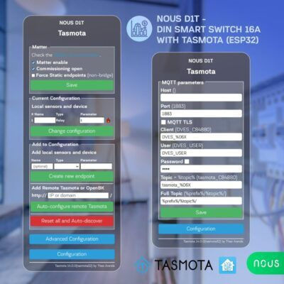 Nous Διακόπτης Ράγας WiFi 110V 16A