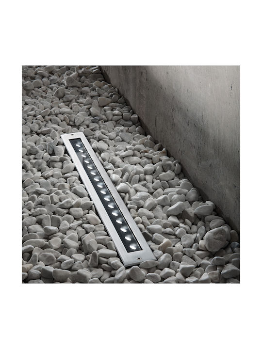 Ideal Lux Φωτιστικό Δαπέδου LED Εξωτερικού Χώρου 10W με Θερμό Λευκό Φως IP67 Ασημί