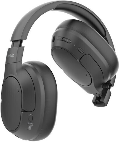 Belkin SoundForm Isolate Kabellos / Kabelgebunden Über Ohr Kopfhörer mit 60 Stunden Betriebszeit Schwarz