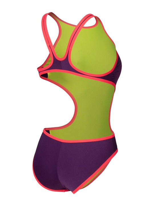 One Biglogo Athletic One-Piece Swimsuit Purple