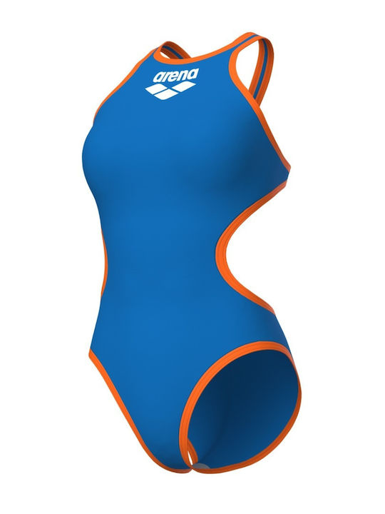 Athletic One-Piece Swimsuit Blue