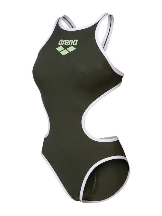 Athletic One-Piece Swimsuit Green
