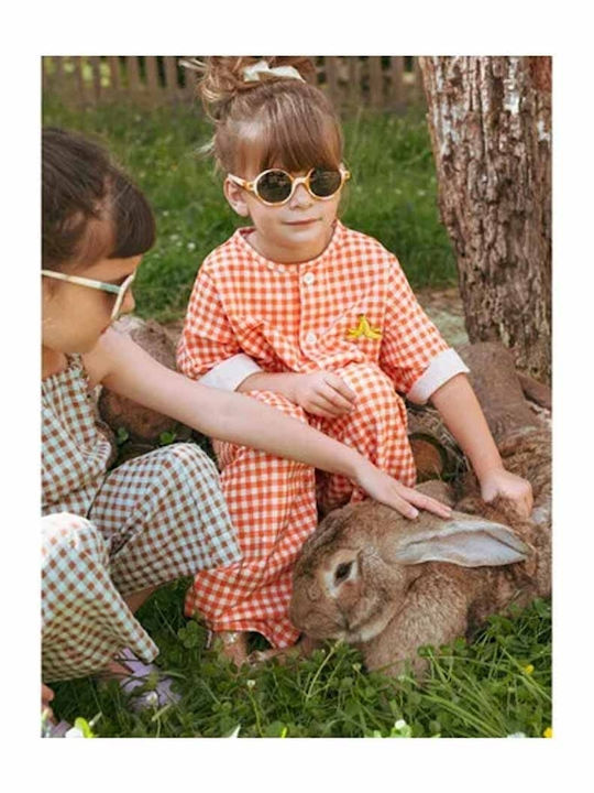 KiETLA Rozz Unbreakable Round Kids Sunglasses Beige for 4-6 Years