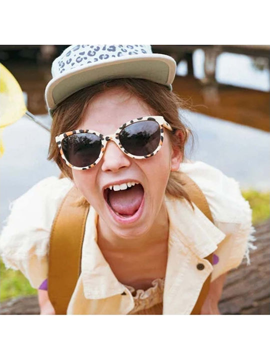 KiETLA Buzz Unbreakable Butterfly Kids Sunglasses with Polarized Lens Beige for 4-6 Years