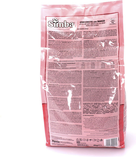 Simba Croquettes 4kg Dry Food for Adult Dogs with Beef