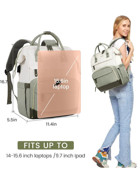 Lovevook Tasche Rucksack für Laptop 15.6" Beige/light green MB2046