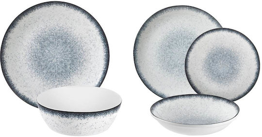 Dot White Porcelain Dinnerware Set 20pcs