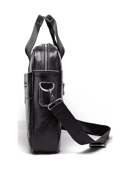 Leather Men's Bag Handbag Black