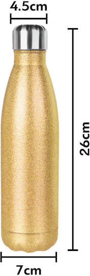 Koupakoupa Squid Game 2 Stainless Steel Thermos Bottle 500ml Gold KP 28968 500ss Thermo Glitter Gold