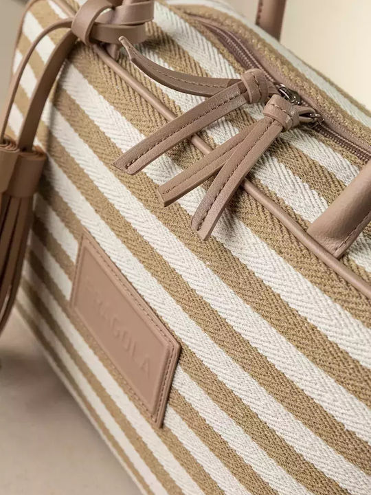 Damentasche Schultertasche Beige