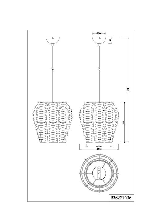 Trio Lighting Pendant Light Blue