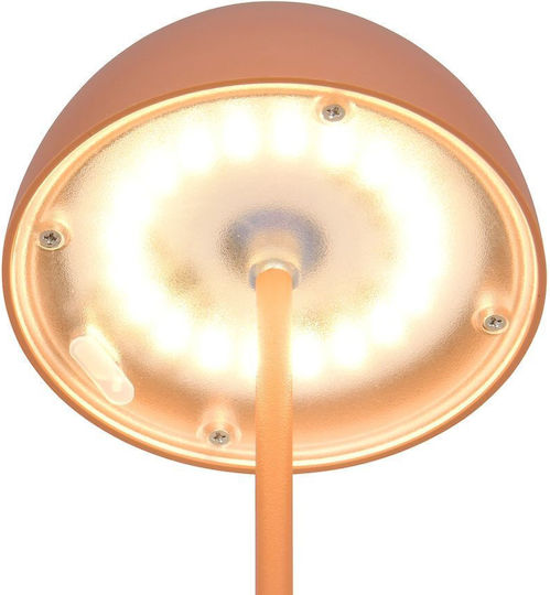 Trio Lighting Πλαστικό Πορτατίφ LED με Πορτοκαλί Καπέλο και Βάση