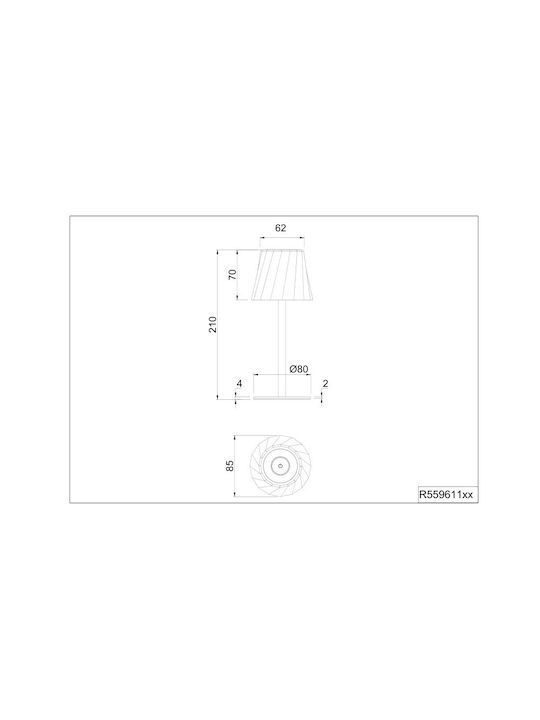 Trio Lighting Μεταλλικό Πορτατίφ LED με Πράσινο Καπέλο και Βάση