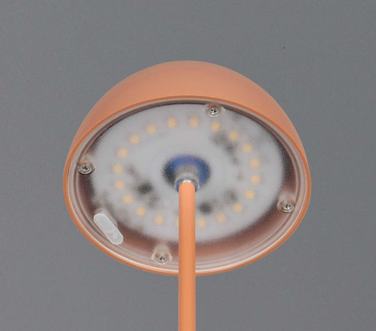 Trio Lighting Πλαστικό Πορτατίφ LED με Πορτοκαλί Καπέλο και Βάση