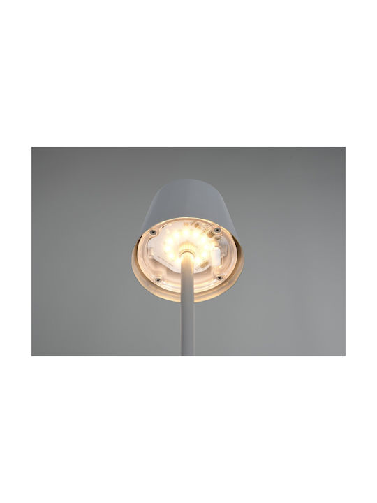 Trio Lighting Μεταλλικό Πορτατίφ LED με Γκρι Καπέλο και Βάση