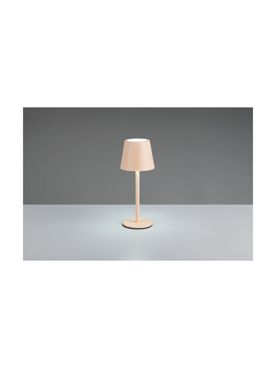 Trio Lighting Μεταλλικό Πορτατίφ LED με Μπεζ Καπέλο και Βάση